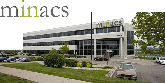 2016년 인수한 Minacs 로고와 회사 건물