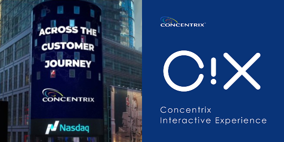 Nasdaq 상장 기념 전광판 스크린과 CiX 로고
