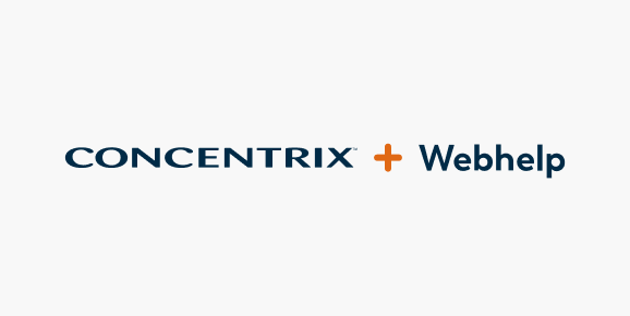 Concentrix와 Webhelp 합병을 나타내는 로고